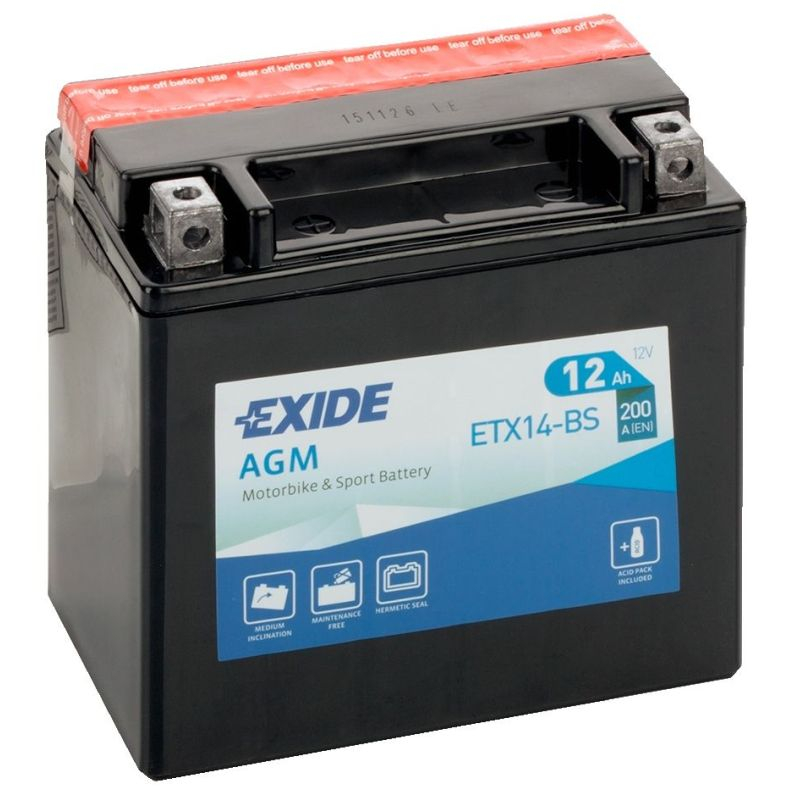 Akkumulátor Exide ETX14-BS - YTX14-BS - euromotor.hu