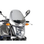 KAPPA Szélterelő plexi - Univerzális Naked 33,5 x 38 cm (kell hozzá KIT) füstszínű fényezett ezüst kerettel - KIFUTÓ