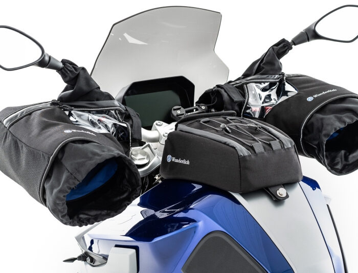 Kormányra rögzíthető kézzsák pár, fekete - univerzális