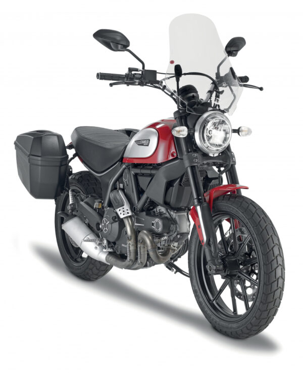 1670945547_KAP-A7407AK.jpg KAPPA Szerelő KIT - Ducati Scrambler 400 '16-  Icon 800 '15- (7407AK/ASK) szélterelő plexihez - Image 1