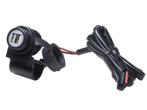 Interphone csőkormányra szerelhető 2A-es dupla USB aljzat - Image 6