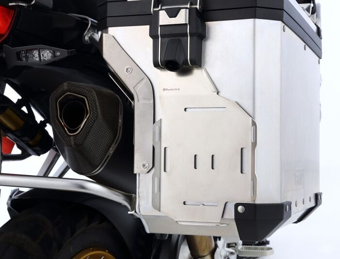 Csomagrács hátulra gyári alu oldaldobozra, jobb, nemesacél (info!)