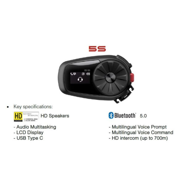 1734609874_1679660036_1628256259_SEN-5S-01.jpg SENA 5S-DUAL Bluetooth-5 kommunikációs szet HD hangszórókkal (dupla csomag) - Image 1