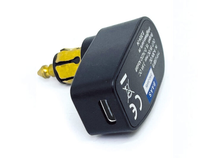 DIN/USB-C 5V, 3,6A derékszögű adapter