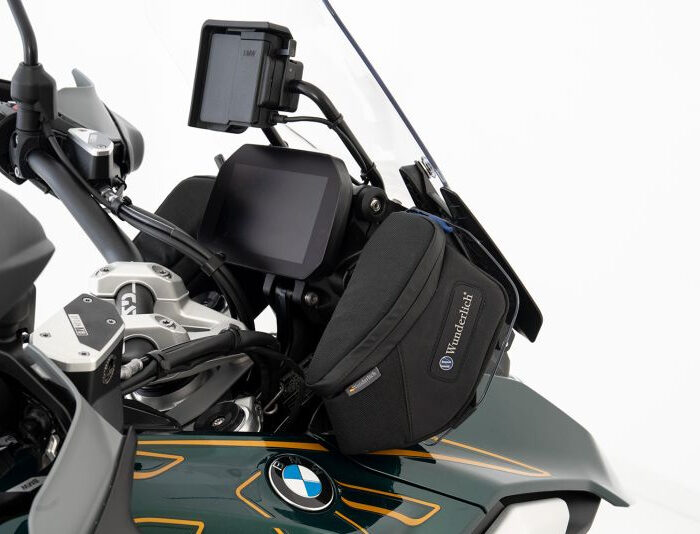 Fejidomtáska pár (20 x 9 x 13 cm), vízlepergető Cordura, fekete - R1300GS