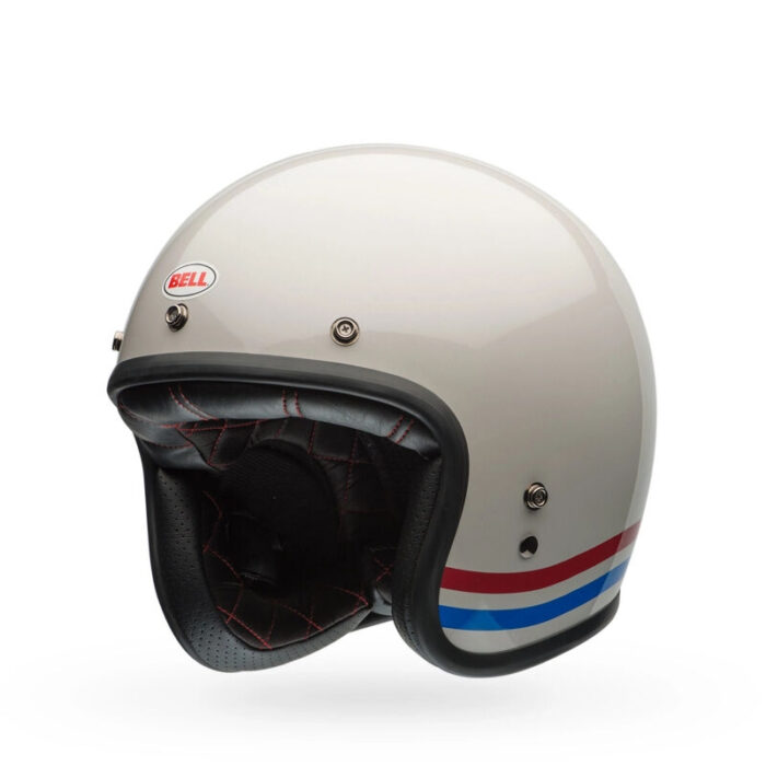 BELL CUSTOM 500 06 STRIPES gyöngyház fehér M