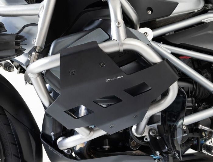 Szelepfedélvédő lemez gyári bukócsőre, fekete R1250GS/Adv.